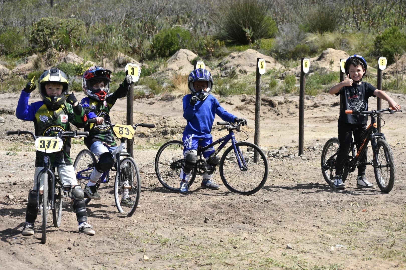 BMX riders and track action from the Western Cape BMX community